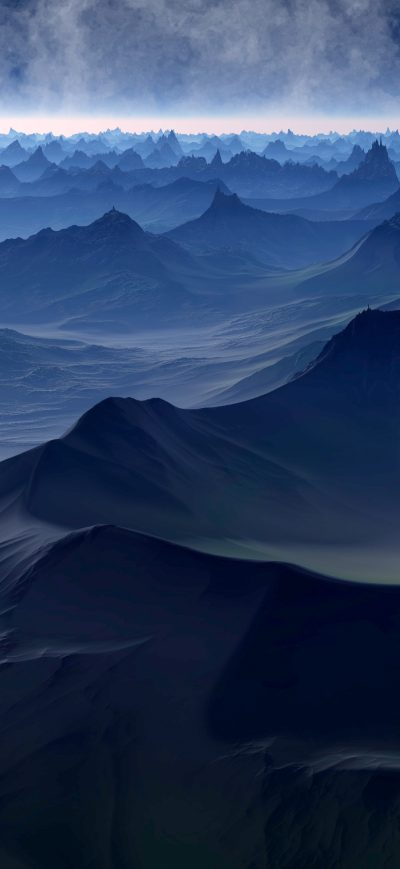 Fond d'écran iPhone Fantasy Landscape Mountains In Fantasy World 5k