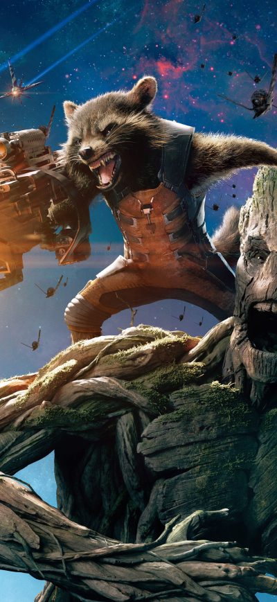 Fond d'écran iPhone Groot And Rocket Raccoon Guardians Of The Galaxy