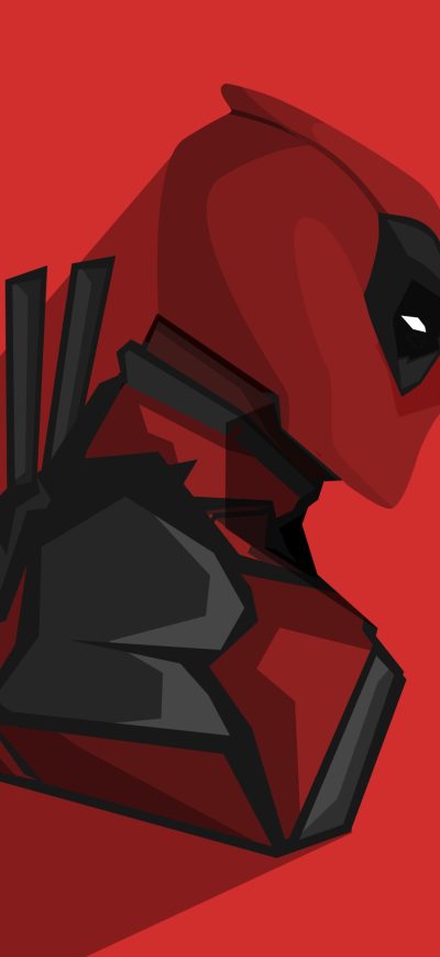 Fond d'écran iPhone Deadpool Minimalism 4k