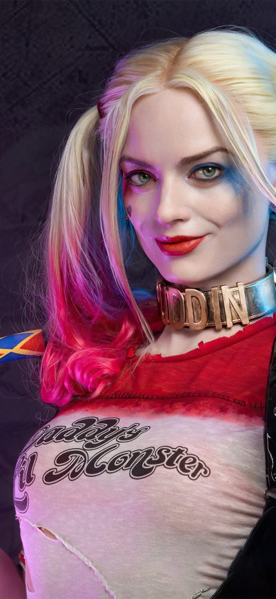 Fond d'écran iPhone Harley Quinn X Margot Robbie 4k