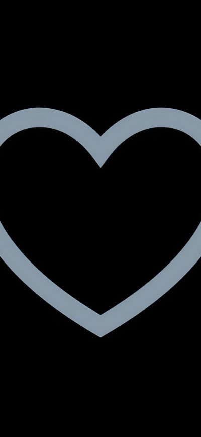 Fond d'écran iPhone Heart Minimal Oled 4k