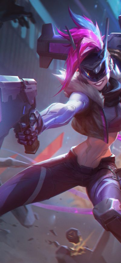 Fond d'écran iPhone Jinx League Of Legends 4k Fanart