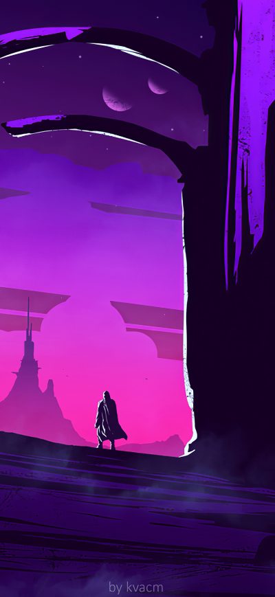 Fond d'écran Knight Fall 4k sur iPhone