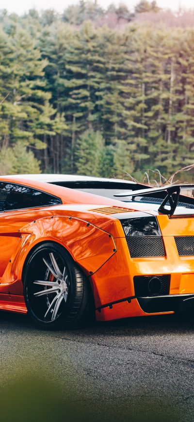 Fond d'écran iPhone Orange Lamborghini Gallardo 4k