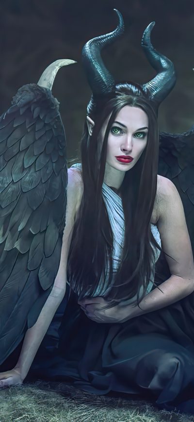 Fond d'écran iPhone Cosplay Maleficent 4k