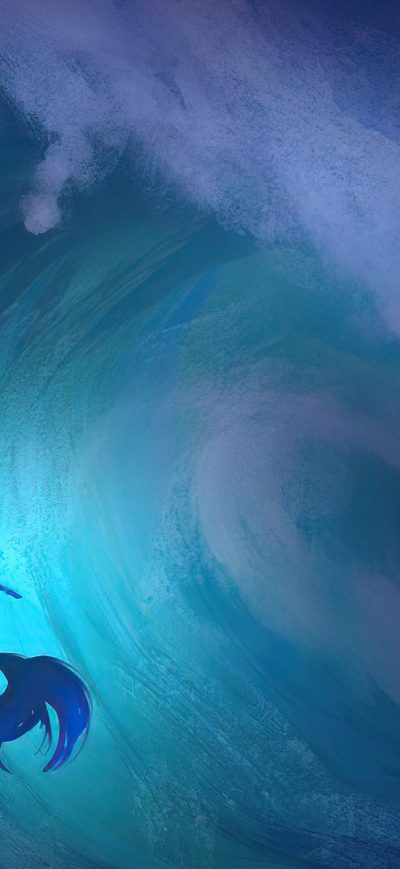 Fond d'écran iPhone Mermaid Tsunami 4k