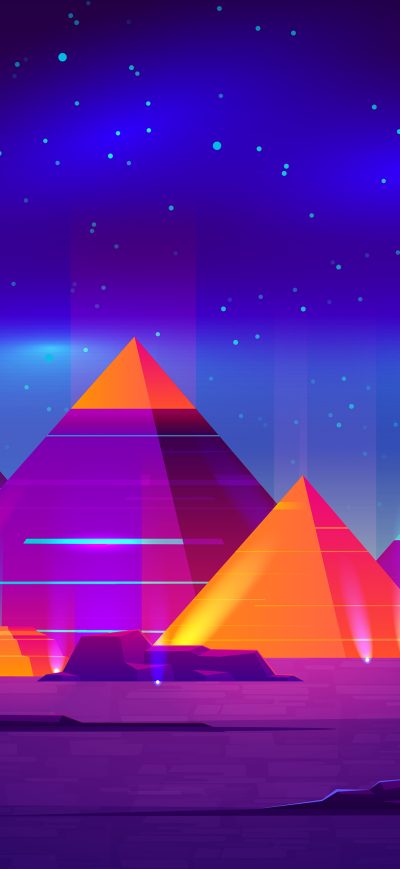 Fond d'écran iPhone Pyramids Minimalist 4k
