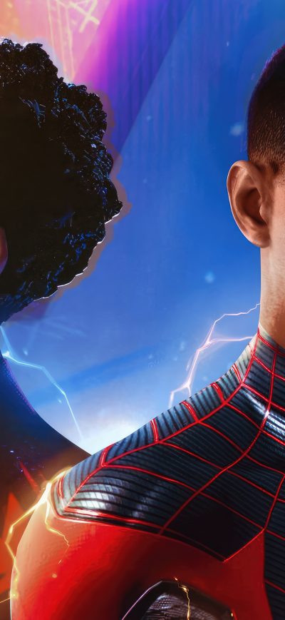 Fond d'écran iPhone Spider Man Across The Spider Verse Miles Morales Insomniac Spiderman