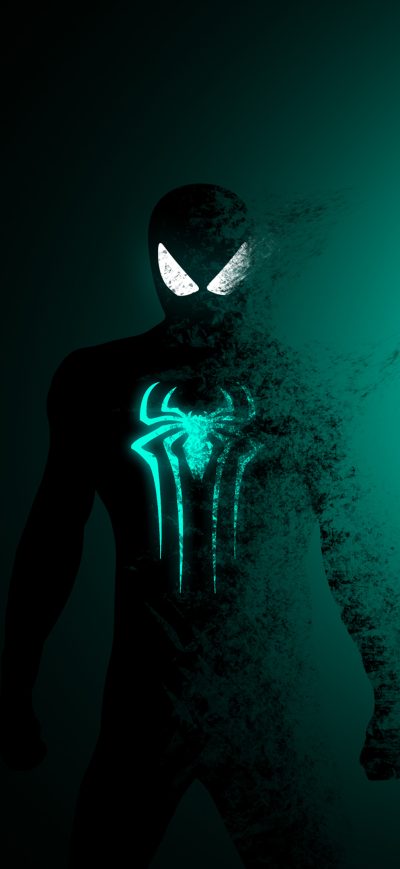 Fond d'écran iPhone Spiderman Green Burning 4k