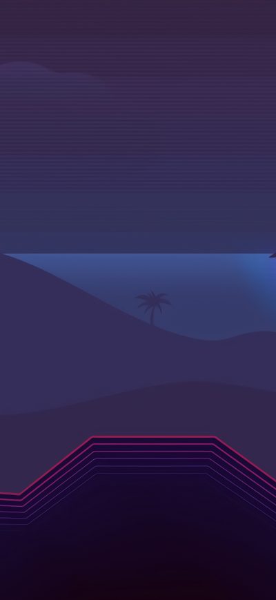 Fond d'écran iPhone Synthwave Abstract 4k