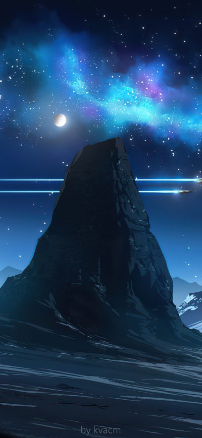Fond d'écran iPhone Northern Lights Scifi Warrior 4k