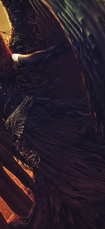Fond d'écran iPhone Raven Black Angel 4k