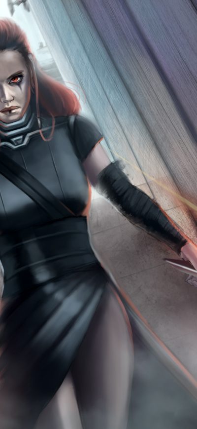 Fond d'écran iPhone Rey Star Wars Warrior Artwork