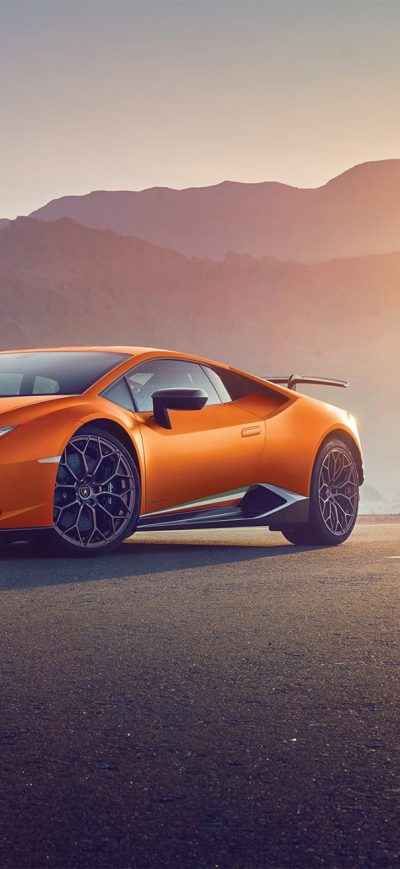 Fond d'écran iPhone Orange Lamborghini Huracan