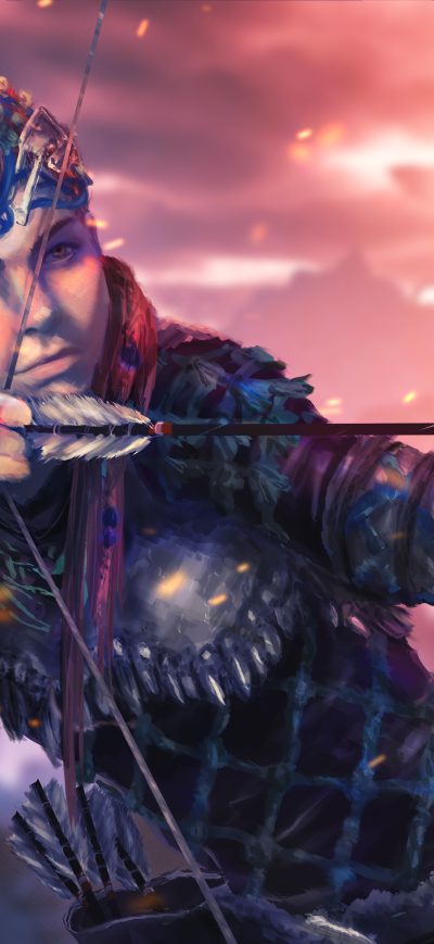 Fond d'écran iPhone Aloy Horizon Zero Dawn Fan Art