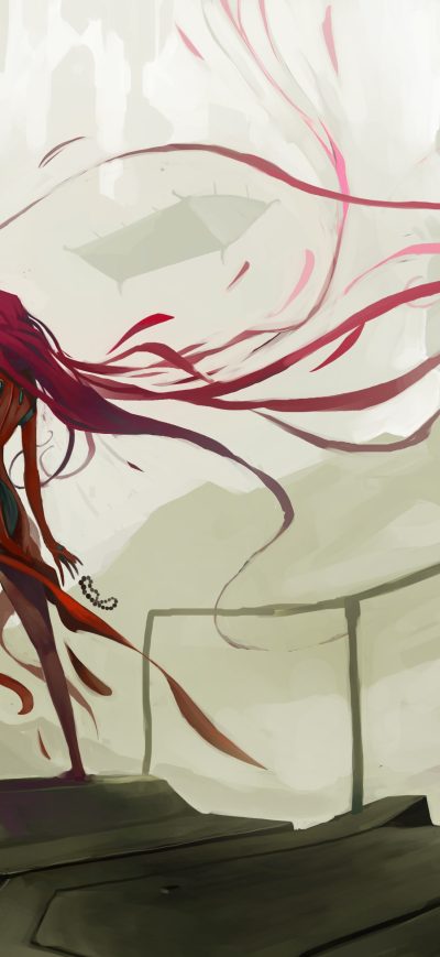 Fond d'écran iPhone Red Hairs Long Fictional Digital Art Bordeaux