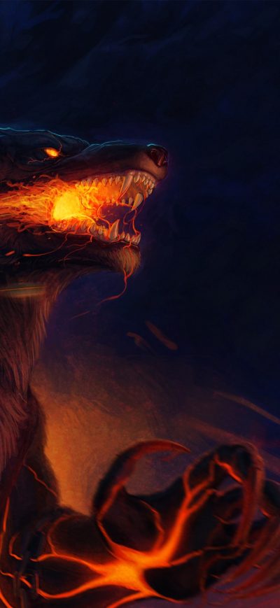 Fond d'écran iPhone Fenrir Smite Artwork