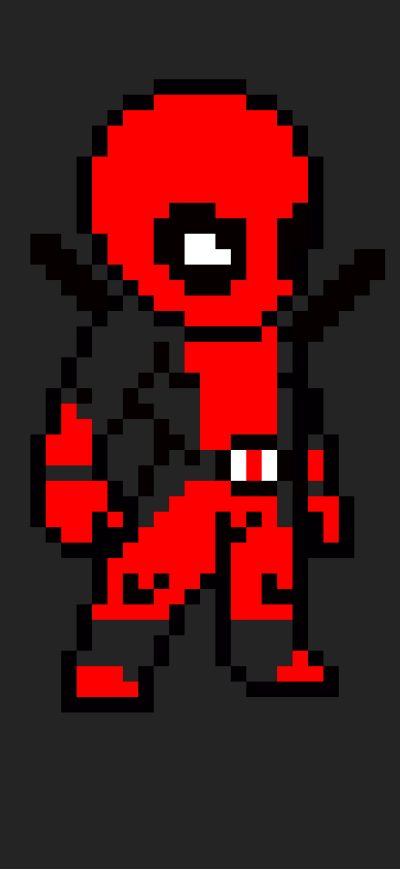 Fond d'écran iPhone Deadpool 8 Bit Art