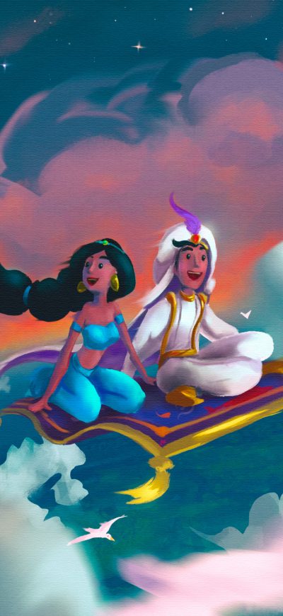 Fond d'écran iPhone Aladdin And Jasmine Art