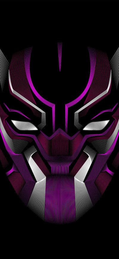 Fond d'écran iPhone Black Panther Mask Minimalism 4k