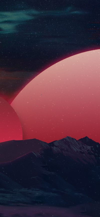 Fond d'écran iPhone Retrowave Abstract 4k