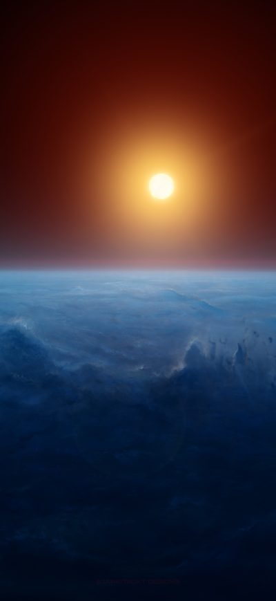Fond d'écran iPhone Earth Space Sunset 4k