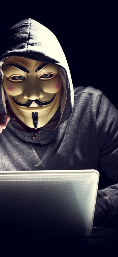 Fond d'écran iPhone Anonymus Hacker In Mask Pointing Finger