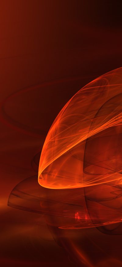 Fond d'écran iPhone 3d Fractal Abstract Orange 4k