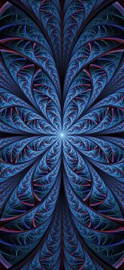 Fond d'écran iPhone Night Hawk Blue Spiral 4k