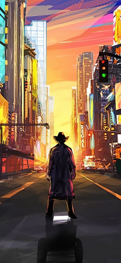 Fond d'écran iPhone Cowboy In New York 4k