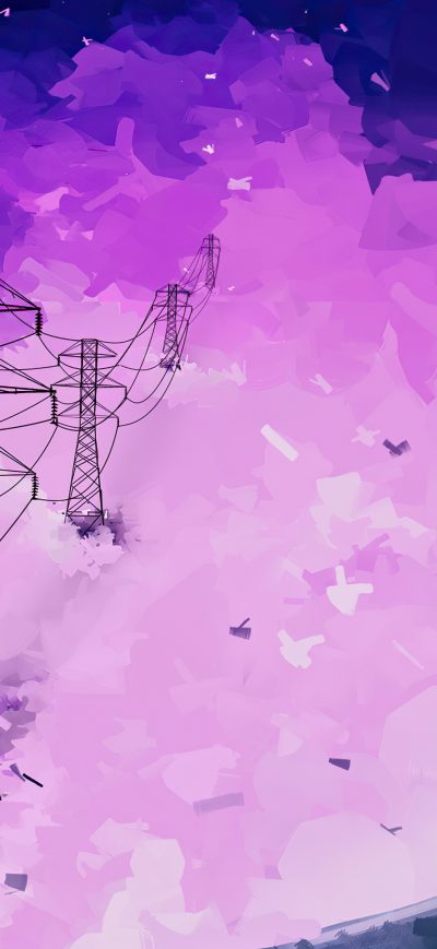 Fond d'écran Following The Power Lines 4k sur iPhone