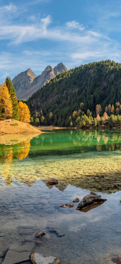 Fond d'écran iPhone Lai Da Palpuogna Lake In Switzerland 5k