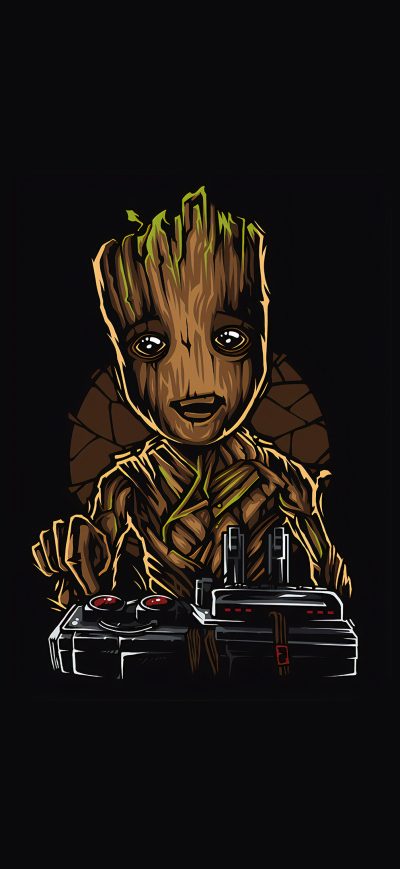 Fond d'écran iPhone Baby Groot Facet Art
