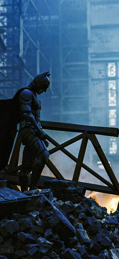 Fond d'écran iPhone The Dark Knight Aftermath 4k