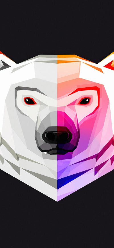 Fond d'écran iPhone White Bear Minimal 5k