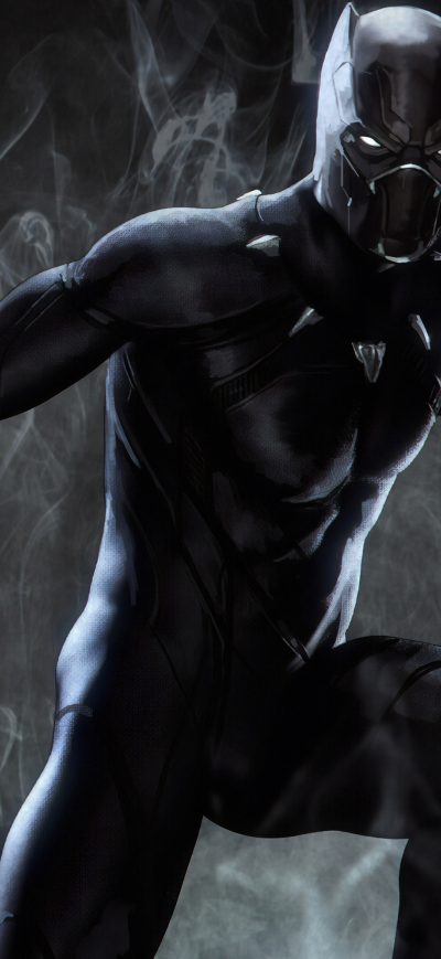 Fond d'écran iPhone Black Panther Marvel Superhero