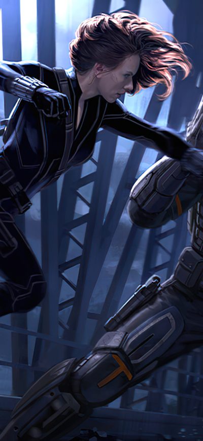 Fond d'écran iPhone Black Widow Vs Taskmaster 2020