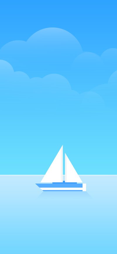 Fond d'écran iPhone Minimal Boat Ocean 8k