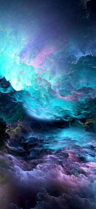 Fond d'écran iPhone Glowing Clouds Abstract 5k