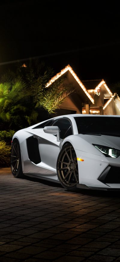 Fond d'écran Lamborghini Aventador 5k 2018 sur iPhone