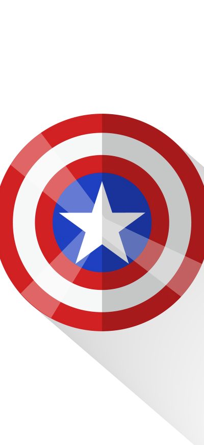 Fond d'écran iPhone Captain America Shield Minimal 5k