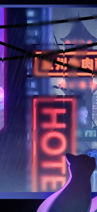 Fond d'écran iPhone Lucy Cyberpunk Edgerunners Lofi