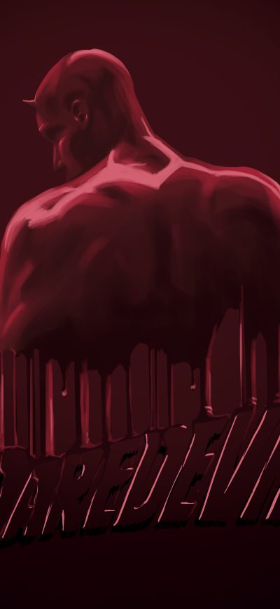 Fond d'écran iPhone Daredevil OilPaint 8k