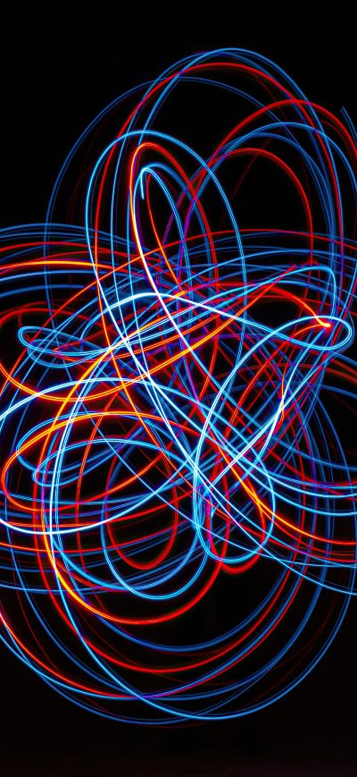 Fond d'écran iPhone Hula Hoop Spiral Lights Dark 5k