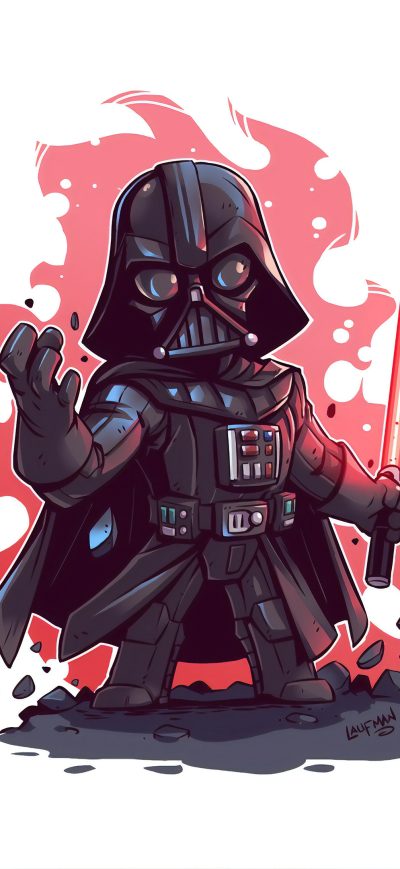 Fond d'écran iPhone Darth Vader Minimal Art 4k