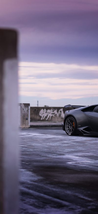 Fond d'écran iPhone Black Lamborghini Huracan 2018