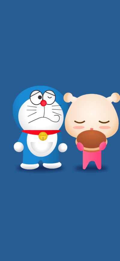 Fond d'écran iPhone Doraemon Minimalism