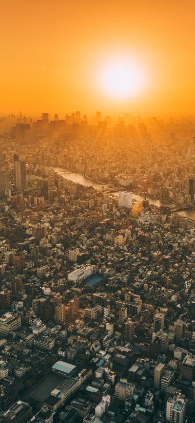 Fond d'écran iPhone Whole City View From Height 4k