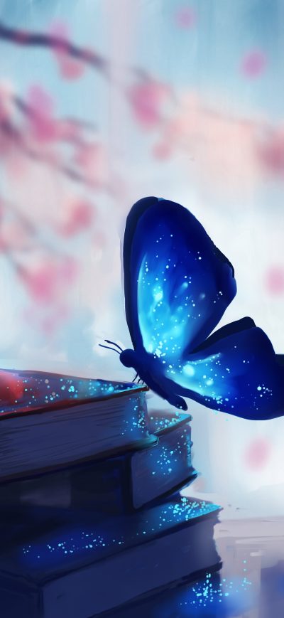Fond d'écran iPhone Butterfly Colorful Glowing Fantasy Artwork Books 5k