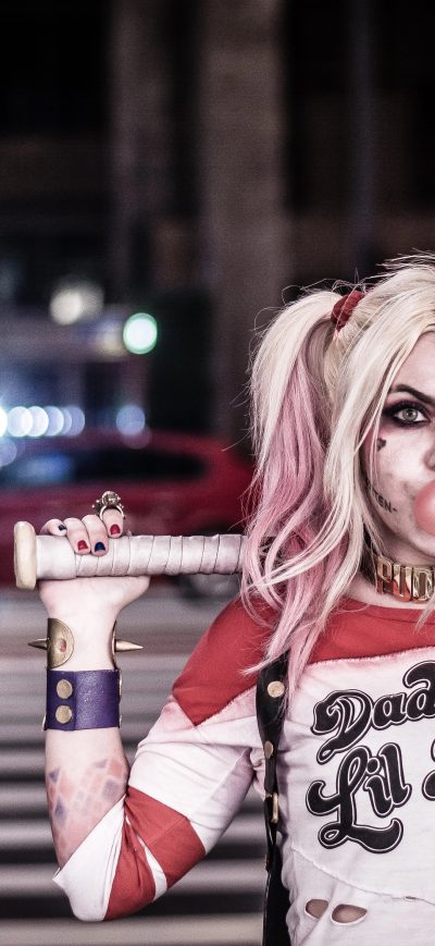 Fond d'écran iPhone Harley Quinn Baseball 5k